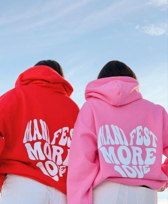 Matching Couples Outfits Manifest More Love, manifest more love hoodie, couple hoodie, Unisex hoodie Sweatshirt, Valentine Matching Tee, Valentine Gift, Gift For Her, Gift For Him