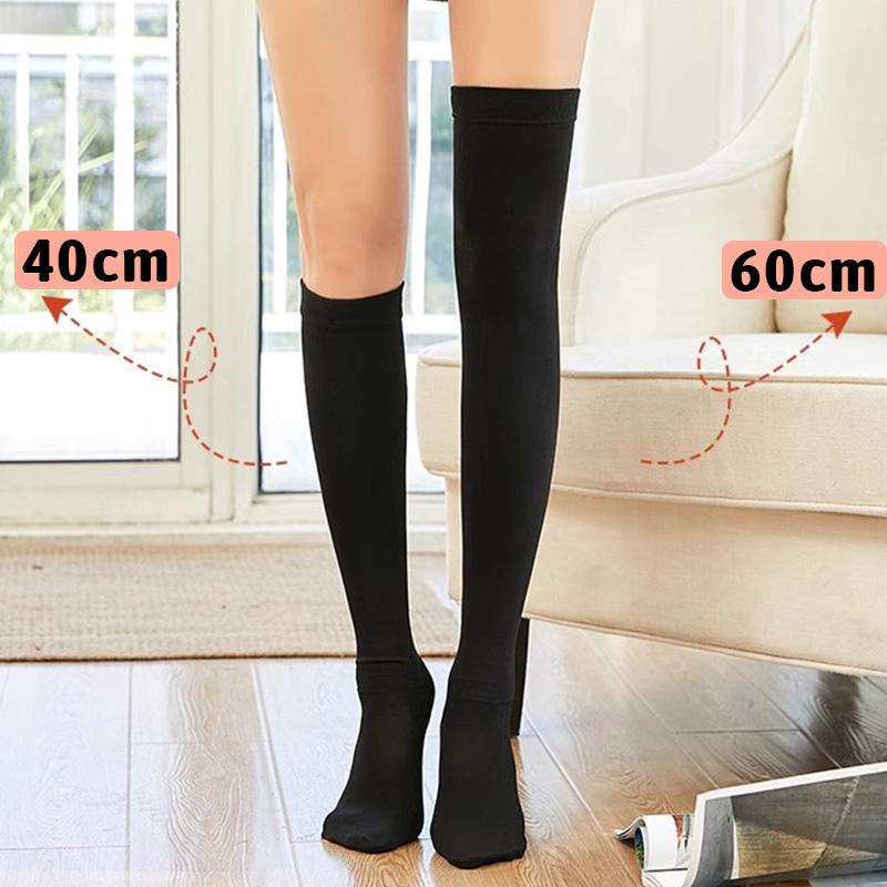 40 60cm Winter Velvet Stockings Women Lolita Warm Thicken Plush Long Socks Soft Thigh High Over Knee Socks Compression LegingsFleece Lined Sheer Winter Tights