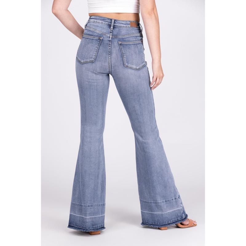 The Magnolia from Judy Blue: High-Rise Tummy Control Flare Denim