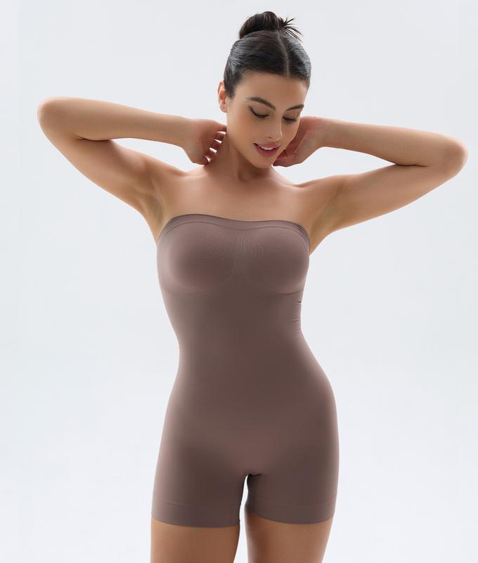 SHAPERX Strapless Tummy Contorl Shaperwear Seamless Sculpting Bodysuit Shapewear Womenswear