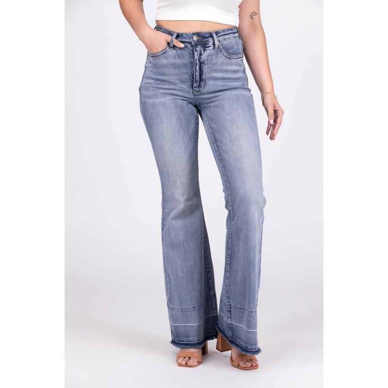 The Magnolia from Judy Blue: High-Rise Tummy Control Flare Denim