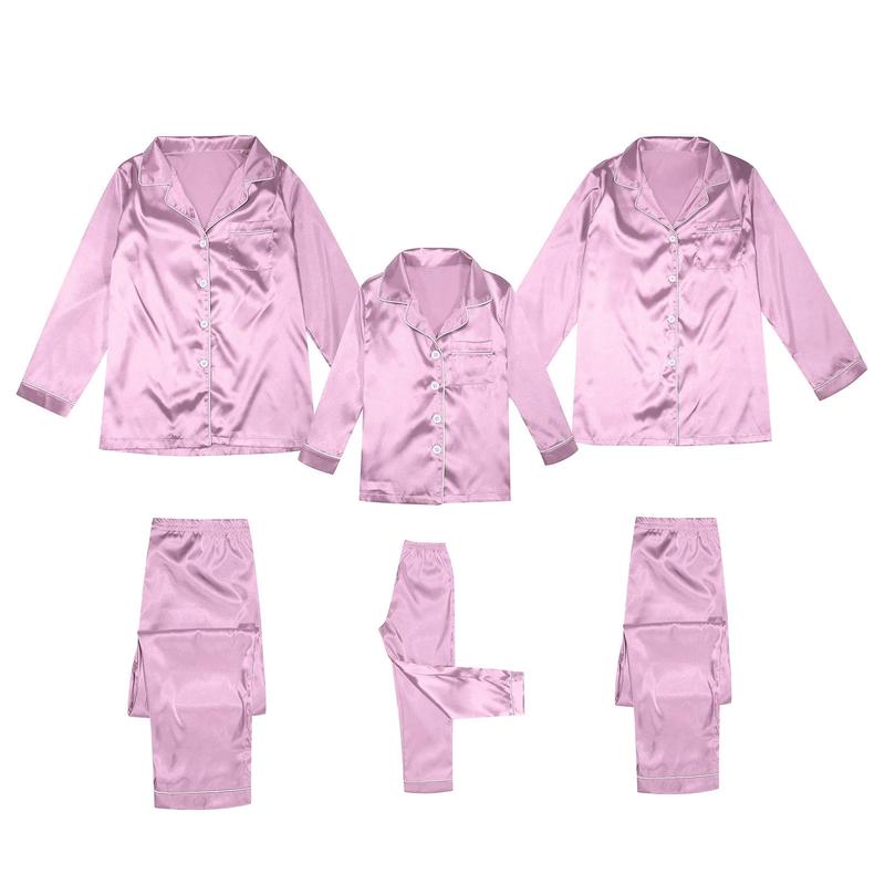 Christmas Pajamas Family Matching Sets Silky Satin Sleepwear Xmas PJS for Women Men Couples Adult Kids,Cute Pajama,Cozy Pajamas Silky Mommy and Me Christmas Pajamas