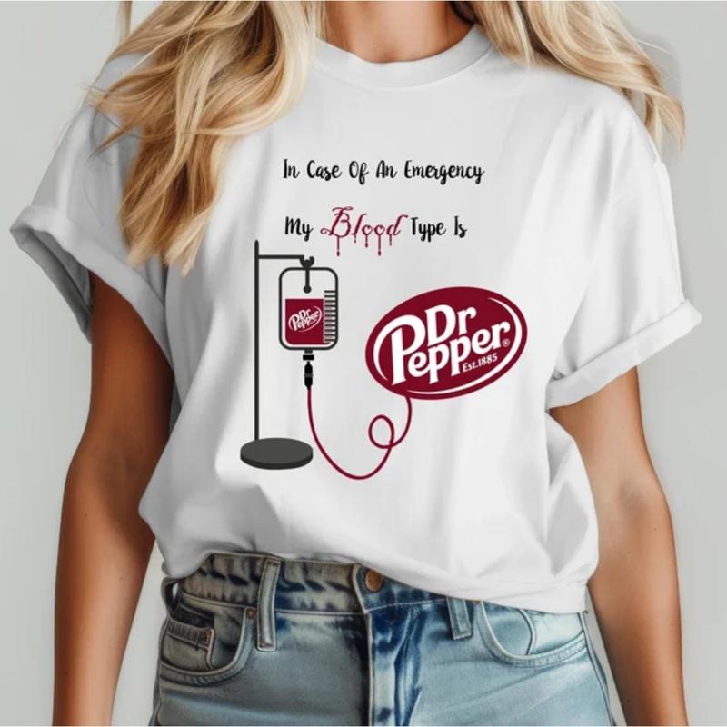 Dr. Pepper Shirt, My Blood Type is Dr. Pepper Sweatshirt, Cute Dr Pepper Shirt, Gift For Her, Soda Shirt