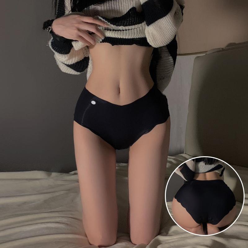 4pcs Seamless Scallop Trim Briefs, Soft & Comfortable Intimates Panties, Women's Lingerie & Underwear plain highwaist seamless panty multicoloured machine washable briefs