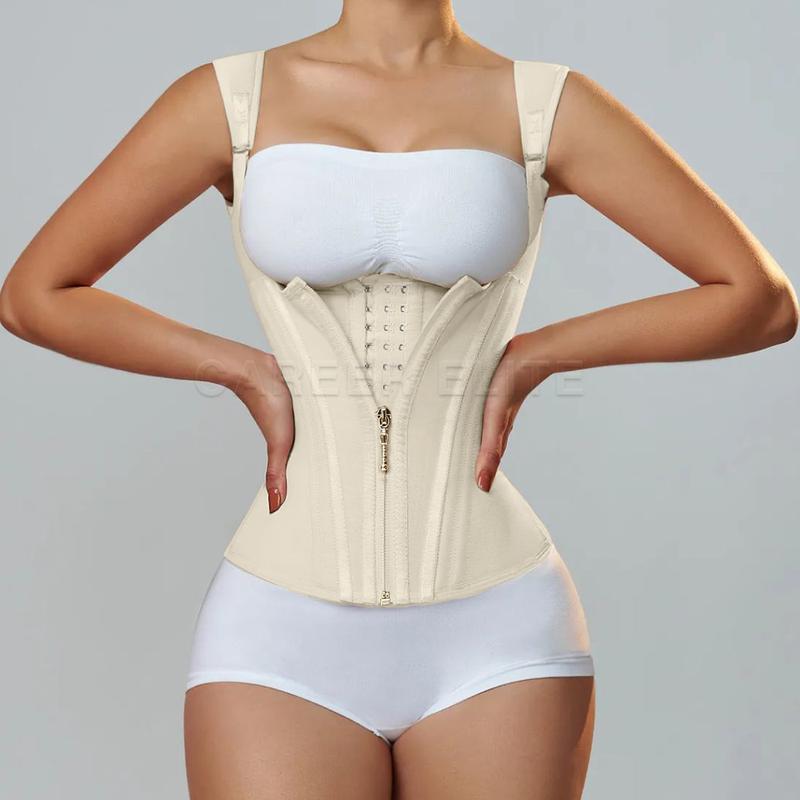 Fajas Colombians Girdles With Row Buckle and Zipper Postpartum Corset Waist Trainer Body Shaper For Women Sexy Shaping Curve