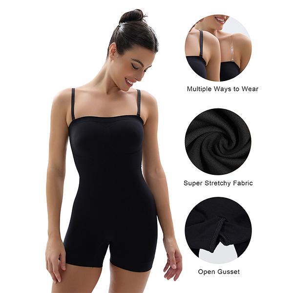 SHAPERX Strapless Tummy Contorl Shaperwear Seamless Sculpting Bodysuit Shapewear Womenswear