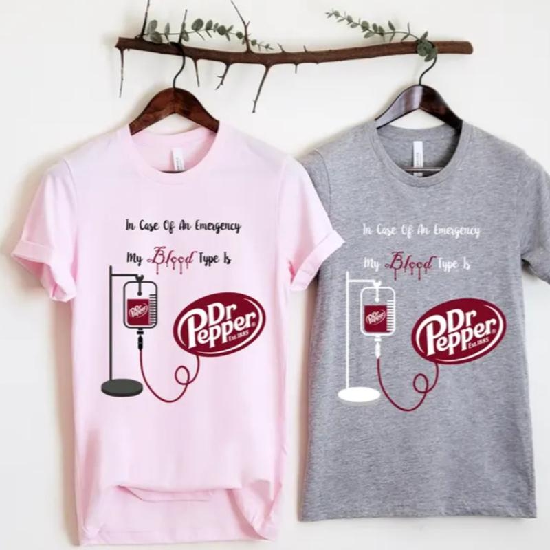 Dr. Pepper Shirt, My Blood Type is Dr. Pepper Sweatshirt, Cute Dr Pepper Shirt, Gift For Her, Soda Shirt