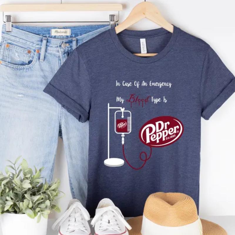 Dr. Pepper Shirt, My Blood Type is Dr. Pepper Sweatshirt, Cute Dr Pepper Shirt, Gift For Her, Soda Shirt