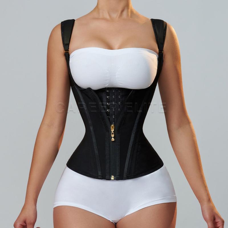 Fajas Colombians Girdles With Row Buckle and Zipper Postpartum Corset Waist Trainer Body Shaper For Women Sexy Shaping Curve