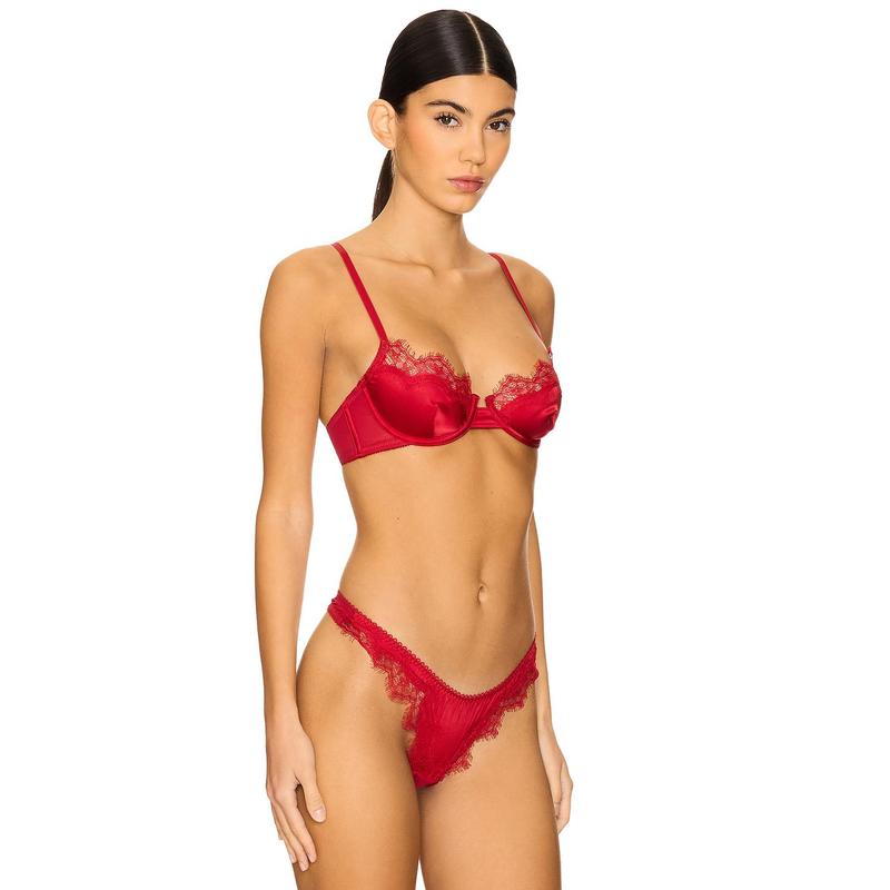 KAT THE LABEL Sorrento Underwire Bra in Red