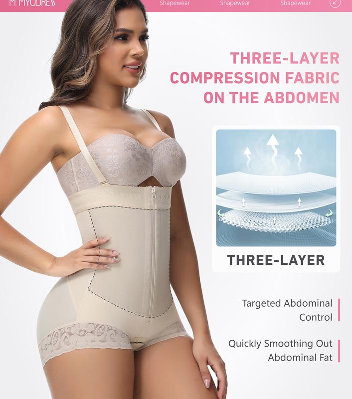 Shapewear Tummy Control Faja Girdles Butt Lifter Tummy Tuck Thong Bodysuit