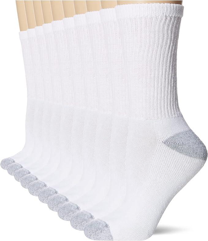 Women's Value, Crew Soft Moisture-Wicking Socks, Available in 10 Packs