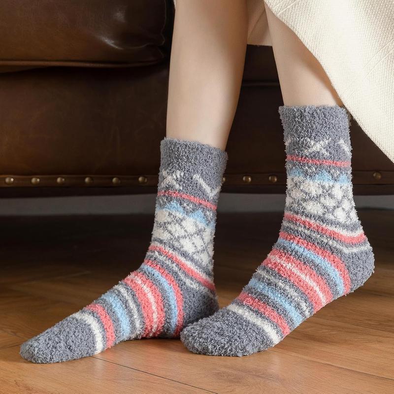 Fuzzy Socks for Women, Womens Fluffy Socks, Soft Cozy Slipper Socks for Women, Winter Thick Warm Sleeping Socks