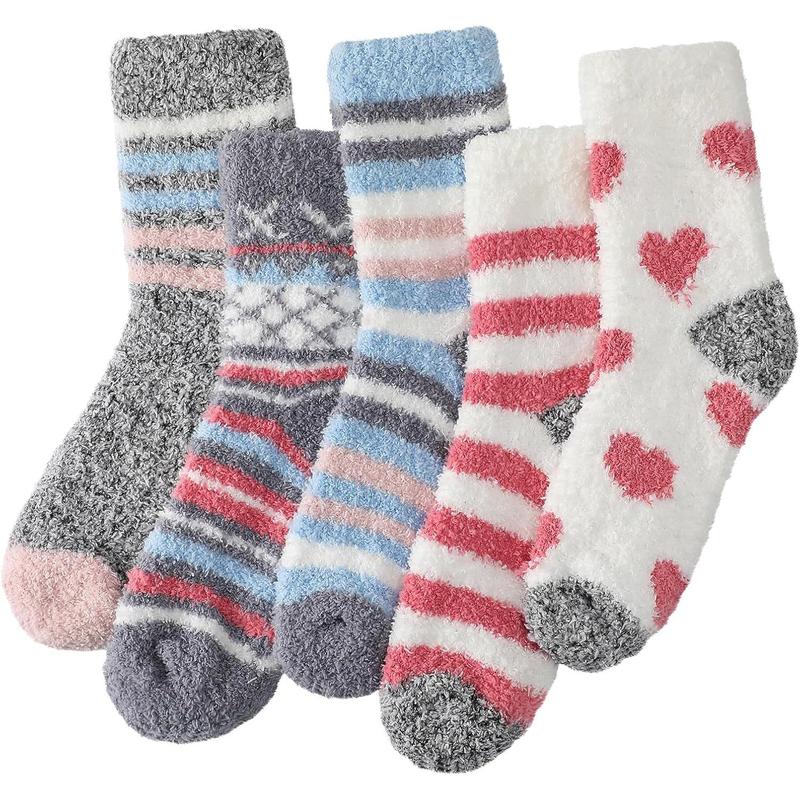 Fuzzy Socks for Women, Womens Fluffy Socks, Soft Cozy Slipper Socks for Women, Winter Thick Warm Sleeping Socks