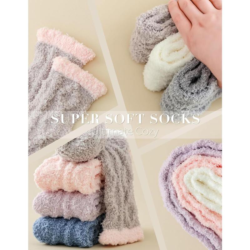 Women's Fuzzy Slipper Socks, Soft Cozy Winter Plush Socks, Warm Christmas Stocking Stuffer Gifts Comfy Womenswear Essential Everyday Fit