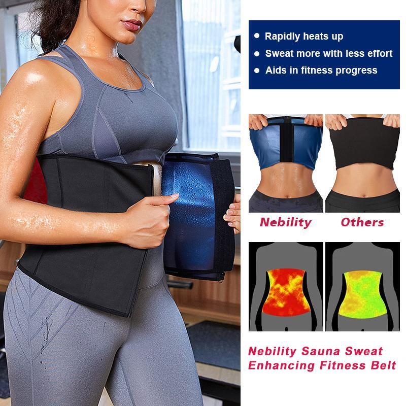 Nebility Women's Sauna Enhanced Sweat Belt featuring Closure